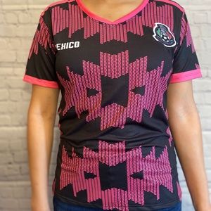 Black & Pink Women's Soccer Jersey Playera de Futbol
